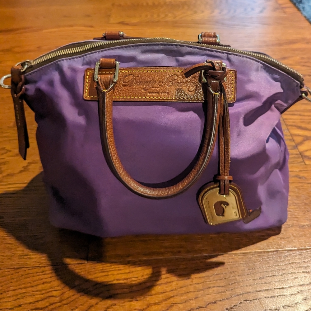 Purple Nylon Dooney and Bourke Satchel Purse Bag